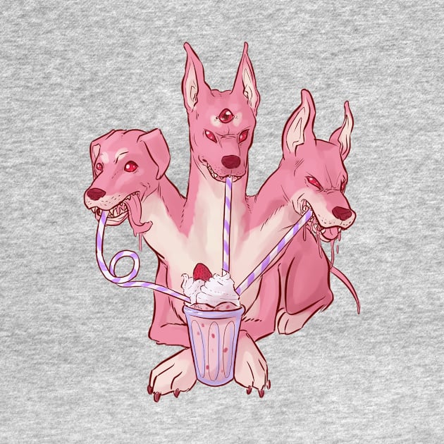 Strawberry Cerberus by mousbones